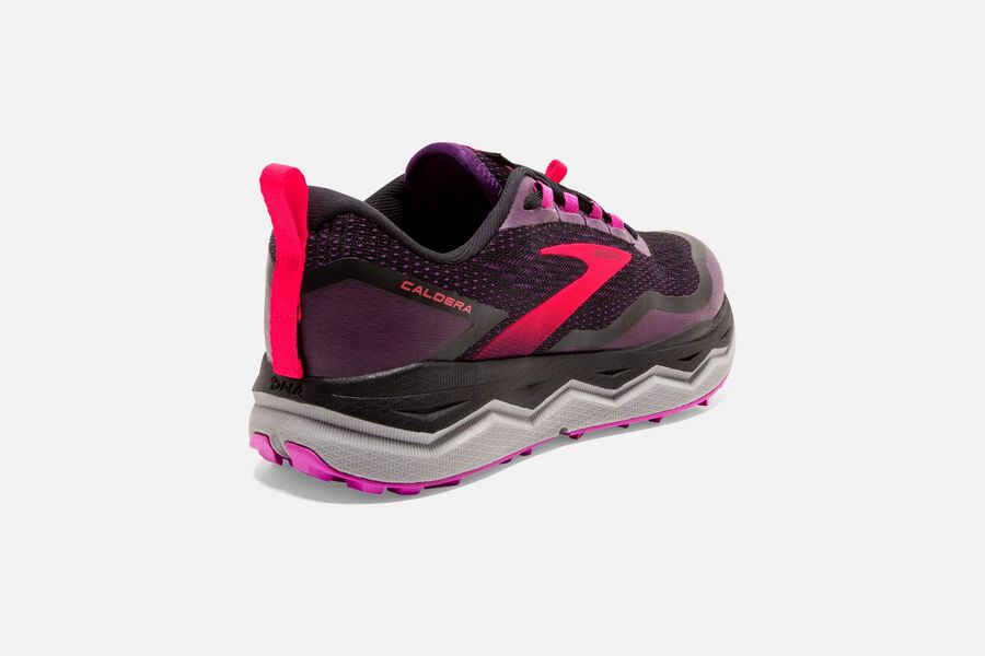 Brooks Caldera 5 Trail Running Shoes - Womens - Black/Red - FQ9048135